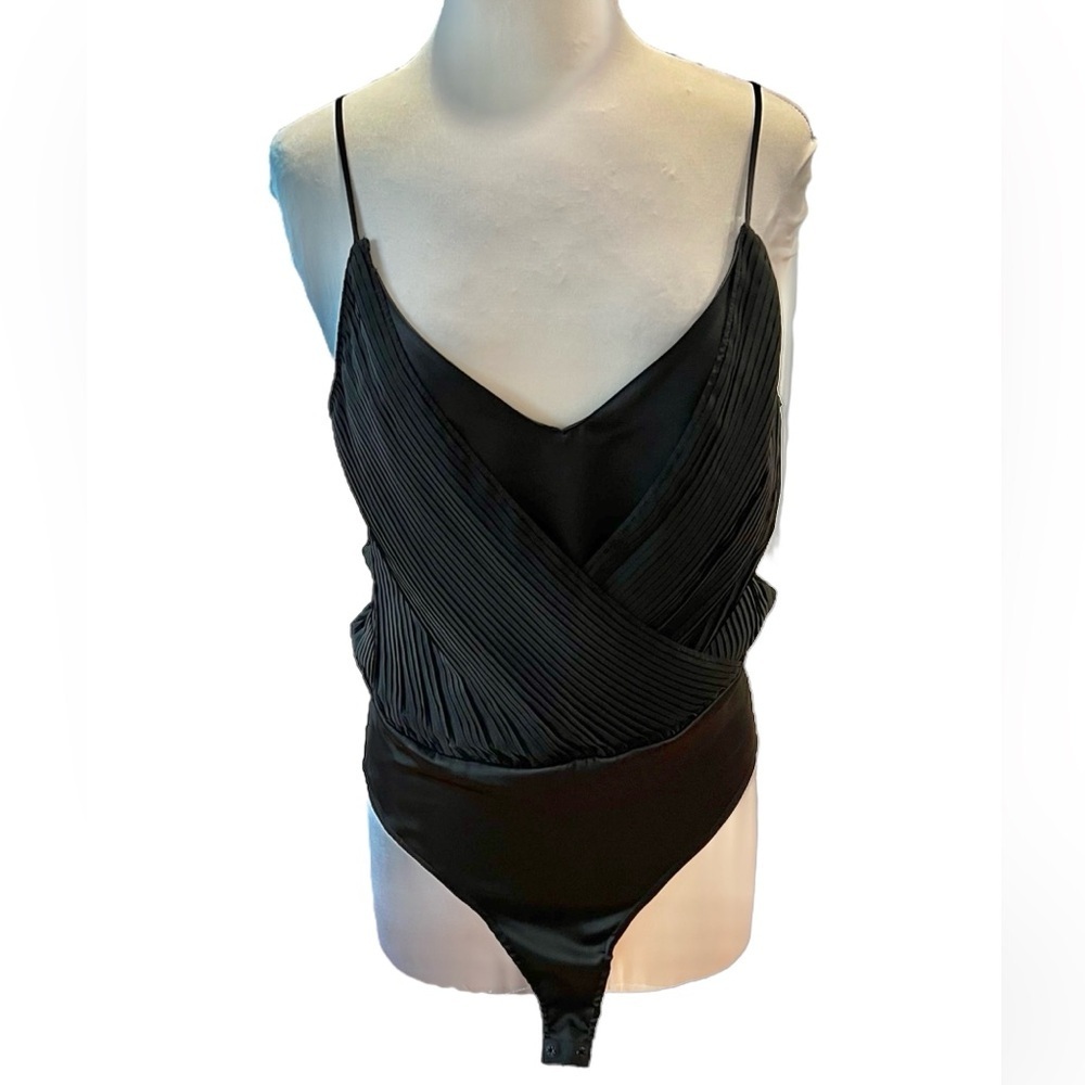 Zara Pleated Faux Wrap Bodysuit - XL